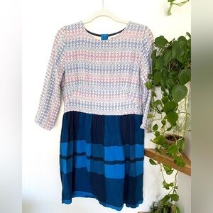 Ace & Jig Mixed Media Plaid Mini Dress